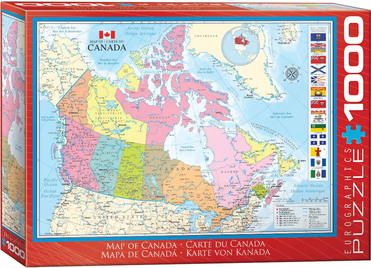 Map of Canada 1000-Piece Puzzle