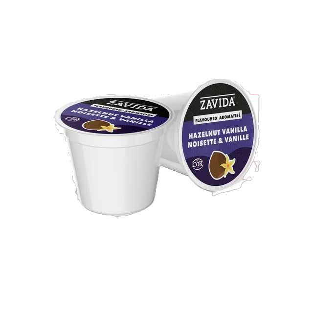 Zavida Hazelnut Vanilla Medium Roast Coffee Pods, 30 Count
